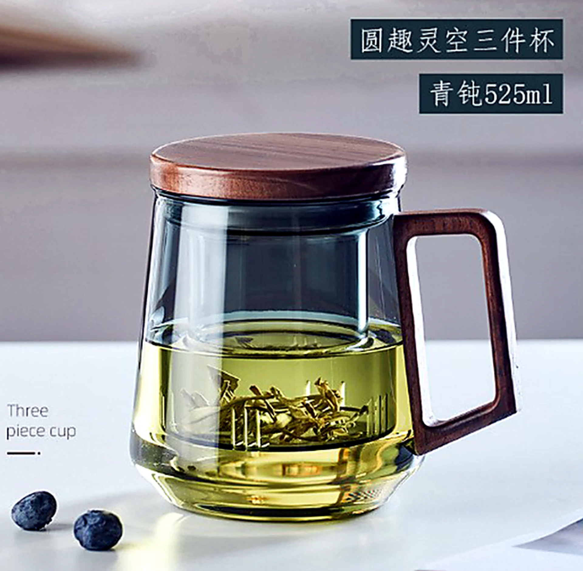 Large Handle Glass Cup 525ml for OEM wholesale glassware projects