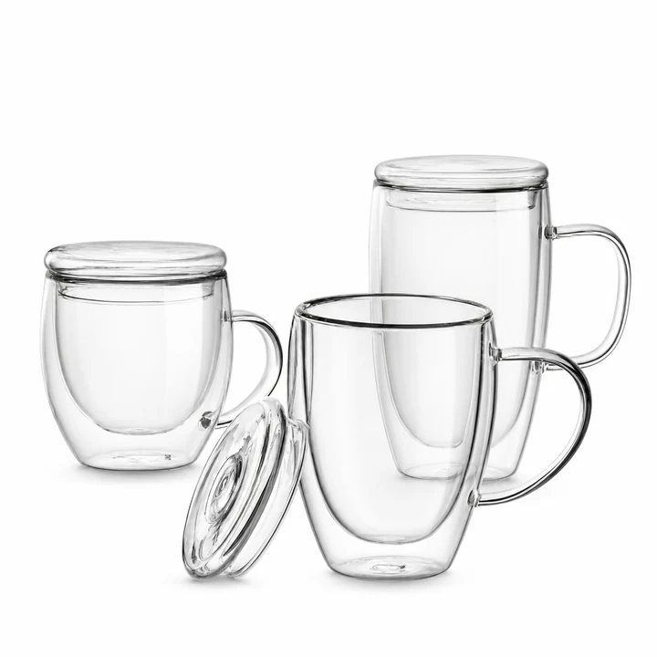 Double Wall Cappuccino and Latte Glass Mugs